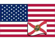 5×3 United States Of America and Florida Flag Sticker Vinyl Patriotic Decal 5×3 United States Of America and Florida Flag Sticker Vinyl Patriotic Decal