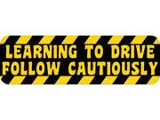 10in x 3in Learning to Drive Follow Cautiously Magnet New Driver 10in x 3in Learning to Drive Follow Cautiously Magnet New Driver