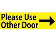 10in x 3in Yellow Right Please Use Other Door Magnet Magnetic Sign Magnets 10in x 3in Yellow Right Please Use Other Door Magnet Magnetic Sign Magnets