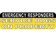 10in x 3in Service Dogs On Property Sticker Vinyl Emergency Sign Decal 10in x 3in Service Dogs On Property Sticker Vinyl Emergency Sign Decal