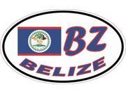 5in x 3in Oval BZ Belize Flag Sticker Vinyl Vehicle Decal Travel Stickers 5in x 3in Oval BZ Belize Flag Sticker Vinyl Vehicle Decal Travel Stickers