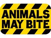 5in × 3in Animals May Bite Sticker Striped Warning Vinyl Caution Decal 5in × 3in Animals May Bite Sticker Striped Warning Vinyl Caution Decal