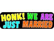 10in x 3in Honk! We Are Just Married Bumper Magnet Wedding Vehicle Magnets 10in x 3in Honk! We Are Just Married Bumper Magnet Wedding Vehicle Magnets