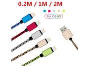 Uiiparts Lightning USB Cable Nylon Braided Metal Heads iOS9 Sync Data Charger Cable for iPhone 5 5S SE 6 6S Plus 3 Pack Black 1ft
