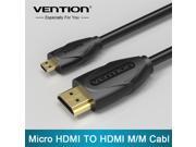 Vention Micro HDMI to HDMI Cable Gold Plated HDMI 1.4V Adapter for Phone Tablet HDTV Camera Projector