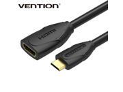 Vention Mini HDMI Male To Female HDMI Extension Cable Sync Data Adapter 3FT Black