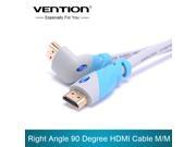 Vention Right Angle 90 Degree HDMI Cable M M 1.4V 1080P HDTV Cabo for Computer Apple TV Projector White Blue
