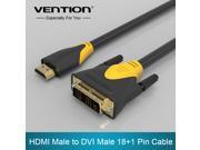 Vention HDMI to DVI Cable HDMI Male to DVI Male 18 1 Pin Cable Adapter Support 1080P 3D for HDTV Projectors PC