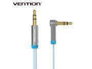 Vention 3.5mm jack Audio Cable male to male Extension Cable 90 Degree Right Angle Flat Aux Cable for Car Headphone PM4 PM3 Blue