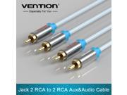 Vention Jack 2 RCA Audio Cable to 2 RCA Aux Cable for Edifer Home Theater DVD VCD iPhone Headphones 15ft