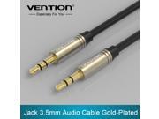 Vention Aux Cable 3.5mm to 3.5 mm Jack Audio Cable Gold plated Male to Male Stereo Auxiliary Cord for Phone Car Speaker 1.5ft Black