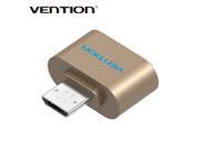 Vention Micro USB to USB OTG Adapter 2.0 Converter for Tablet PC Mouse Keyboard Gold 2 Pack