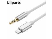 Uiiparts Newest Lightning to 3.5mm Aux Audio Cable headphone jack adapter For iphone 7 Plus Silver