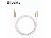 Uiiparts Newest Lightning to 3.5mm Aux Audio Cable headphone jack adapter For iphone 7 Plus Gold