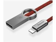 Baseus Ring Cable Series 3ft Zinc Alloy Nylon Data Cable For iPhone 7 7Plus. iPhone 6 6S Plus iPhone 5 5S And More