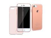 Baseus Clear Transparent Crystal Soft TPU Silicone Gel Cover Case Skin for iPhone 7 Transparent Pink