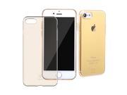 Baseus Clear Transparent Crystal Soft TPU Silicone Gel Cover Case Skin for iPhone 7 Gold