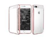 Baseus Fusion Series PC TPU Transparent Case For iPhone 7 Double protection design Rose Gold