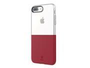 iPhone 7 Case Baseus Soft Hard Half To Half Cell Phone Case Cover for iPhone 7 4.7 Red