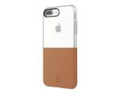 iPhone 7 Case Baseus Soft Hard Half To Half Cell Phone Case Cover for iPhone 7 4.7 Brown