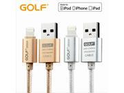 GOLF Lightning Cable Nylon Braided USB Data Sync Charge Cable For iPhone 7 Plus 6 6S 5S SE iPad mini 2 3 Air 2 iPod nano 7 Silver 3FT