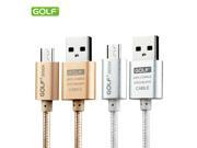 GOLF Micro USB Cable 2.1A Metal Braided Wire 2.0 Data Sync Charging Data Cable Output For Samsung LG Moto HTC OPPO VIVO Android Phone Fast Charging Wire Rose