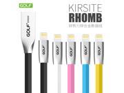 GOLF Kirsite Case Data Cable For Lightning USB Cable Charging Data Sync Cable For iPhone 7 6 6S Plus 5 5S iPad mini Air 2 3 4 iOS10 White
