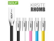 GOLF Micro USB 3FT Cable Data Cable Kirsite Data Cable For Samsung HTC LG Huawei And More Smartphone Pink