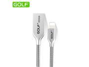 GOLF Kirsite 8 Pin USB Data Sync Fast Charge Charging Cable For iPhone 7 6 6S Plus 5S SE iPad Mini Air 2 3 4 iOS10 Silver