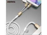 Remax 2 in 1 USB Micro Lightning Cable with Magnetic Data Sync Fast Charger Cable For iPhone 7 6S Plus 5S Samsung HTC LG And More Smartphone White