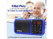 NEWGOOD Portable Digital FM Radio Media Speaker TF Card USB Disk MP3 Music Player Support with LED Screen Display and Clock Function Hifi Digital Audio Player