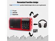 NEWGOOD FM AM SW Hi Fi Radio Speaker With Flashlight And Digital Music Audio Player Support SD TF Card USB red