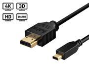 Micro HDMI to HDMI Cable Rankie High Speed HDMI to Micro HDMI HDTV Cable 6FT Supports Ethernet 3D 4K and Audio Return