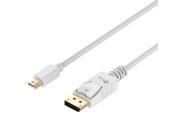Mini DP to DP Cable Rankie 6FT Gold Plated Mini DisplayPort to DisplayPort Cable 4K Resolution Ready White