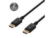 DP Cable Rankie 2 Pack 6FT Gold Plated DisplayPort to DisplayPort Cable 4K Resolution Ready