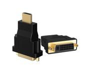 HDMI to DVI Rankie 2 Pack Gold plated HDMI HDTV to DVI Male to Female Adapter Converter Black