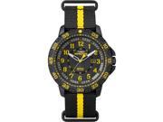 Timex Expedition Gallatin Watch Black Slip Thru Strap Yellow Accents [TW4B053009J]