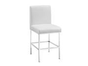 Clarey White Quilted Diamond Counter Stool