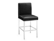 Clarey Black Quilted Diamond Counter Stool