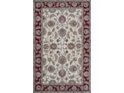 New Dynasty Ivory Burgundy 5 x 8 Area Rug