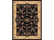 Rugs America New Vision Souvanerie Black 207 BLK Rug 7 Foot 10 x 10 Foot 10