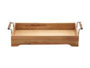 Exquisite Wood Metal Serving Tray