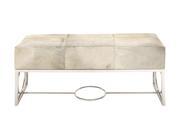 Wonderful Stainless Steel Leather Bench