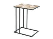 Stunning Metal Wood Accent Table