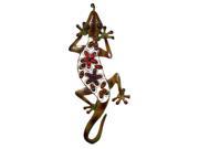 BENZARA ETD EN110117 Ravishing Metal Gecko Decor with Stones ETD EN110117
