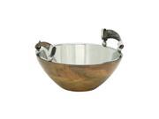 Wd Ss Horn Bowl 14 Inches Width 8 Inches Height