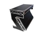 Prox Portable Z Style Dj Table Flight Case With Handles Wheels