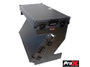 Prox Portable Z Style Dj Table Flight Case With Handles Wheels Black On Black