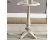 Round Accent Table Antique White