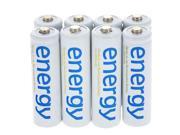 8x AAA 3A 2000mAh 1.2V Ni Mh Energy Rechargeable Battery White Cell for RC MP3